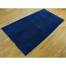 Load image into Gallery viewer, 5&#39;1&quot;x10&#39; Space Cadet, Hand Knotted, Worn Wool, Persian Musel with Fish Mahi All Over Design, Wide Runner Oriental Rug FWR485160