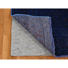 Load image into Gallery viewer, 5&#39;1&quot;x10&#39; Space Cadet, Hand Knotted, Worn Wool, Persian Musel with Fish Mahi All Over Design, Wide Runner Oriental Rug FWR485160