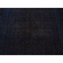 Load image into Gallery viewer, 5&#39;1&quot;x10&#39; Space Cadet, Hand Knotted, Worn Wool, Persian Musel with Fish Mahi All Over Design, Wide Runner Oriental Rug FWR485160