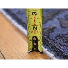 Load image into Gallery viewer, 4&#39;10&quot;x9&#39;9&quot; Purple, Hand Knotted, Overdyed Tabriz, Pure Wool, Wide and Long Shape, Oriental Rug FWR485394