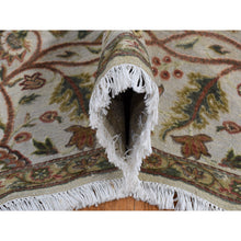 Load image into Gallery viewer, 10&#39;1&quot;x13&#39;9&quot; French Gray, Pure Silk with Textured Wool, Mughal Inspired Branch and Flower Design, Hand Knotted, Oriental Rug FWR485490
