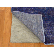 Load image into Gallery viewer, 6&#39;10&quot;x10&#39;1&quot; Purple, Worn Down, Overdyed Erased And Obscured Persian Viss Design, Distressed, Soft Wool, Hand Knotted, Oriental Rug FWR485496