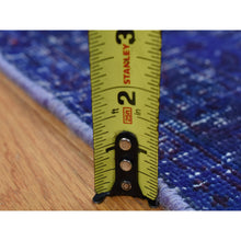 Load image into Gallery viewer, 6&#39;10&quot;x10&#39;1&quot; Purple, Worn Down, Overdyed Erased And Obscured Persian Viss Design, Distressed, Soft Wool, Hand Knotted, Oriental Rug FWR485496