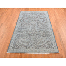 Load image into Gallery viewer, 5&#39;9&quot;x9&#39; Arctic Blue, Silver Wash Peshawar, Hand Knotted, Pure Wool, Oriental Rug FWR485502