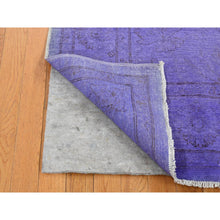 Load image into Gallery viewer, 6&#39;x8&#39;7&quot; Purple Overdyed, Peshawar Design, Hand Knotted, Pure Wool, Oriental Rug FWR485580