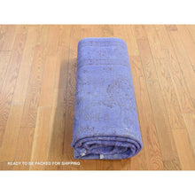 Load image into Gallery viewer, 6&#39;x8&#39;7&quot; Purple Overdyed, Peshawar Design, Hand Knotted, Pure Wool, Oriental Rug FWR485580