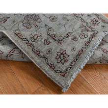 Load image into Gallery viewer, 2&#39;8&quot;x13&#39; Agreeable Gray, Overdyed Ziegler Mahal, Pure Wool, Hand Knotted, Runner Oriental Rug FWR485592