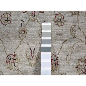 2'8"x13' Agreeable Gray, Overdyed Ziegler Mahal, Pure Wool, Hand Knotted, Runner Oriental Rug FWR485592