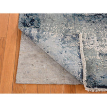 Load image into Gallery viewer, 6&#39;1x9&#39;1&quot; Aegean Blue, Persian Tabriz Broken And Erased Design, Wool And Silk, Hand Knotted, Oriental Rug FWR485628