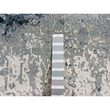 Load image into Gallery viewer, 6&#39;1x9&#39;1&quot; Aegean Blue, Persian Tabriz Broken And Erased Design, Wool And Silk, Hand Knotted, Oriental Rug FWR485628