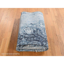 Load image into Gallery viewer, 6&#39;1x9&#39;1&quot; Aegean Blue, Persian Tabriz Broken And Erased Design, Wool And Silk, Hand Knotted, Oriental Rug FWR485628