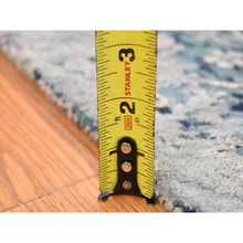 Load image into Gallery viewer, 6&#39;1x9&#39;1&quot; Aegean Blue, Persian Tabriz Broken And Erased Design, Wool And Silk, Hand Knotted, Oriental Rug FWR485628