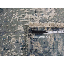 Load image into Gallery viewer, 6&#39;1x9&#39;1&quot; Aegean Blue, Persian Tabriz Broken And Erased Design, Wool And Silk, Hand Knotted, Oriental Rug FWR485628