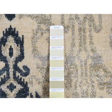 Load image into Gallery viewer, 5&#39;10&quot;x8&#39;7&quot; Almond Brown, Tone On Tone Ikat Design, Pure Wool, Hand Knotted, Oriental Rug FWR485784
