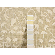 Load image into Gallery viewer, 6&#39;1&quot;x9&#39;4&quot; Vanilla White, Hand Knotted, Tone On Tone, Pure Silk With Textured Wool, Oriental Rug FWR485826