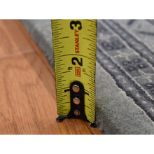 Load image into Gallery viewer, 6&#39;x9&#39; Battleship Gray, Sarouk Mir Small Repetitive Boteh Design, Wool And Silk, Hand Knotted, Oriental Rug FWR485844