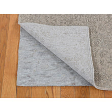 Load image into Gallery viewer, 5&#39;9&quot;x9&#39; Taupe, Fine Jacquard Hand Loomed, Modern Tone On Tone, Wool And Art Silk, Oriental Rug FWR485862