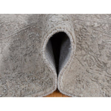 Load image into Gallery viewer, 5&#39;9&quot;x9&#39; Taupe, Fine Jacquard Hand Loomed, Modern Tone On Tone, Wool And Art Silk, Oriental Rug FWR485862