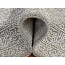 Load image into Gallery viewer, 5&#39;9&quot;x9&#39; Dorian Gray, Wool And Plant Based Silk, Fine Jacquard Hand Loomed, Tone On Tone, Oriental Rug FWR485868