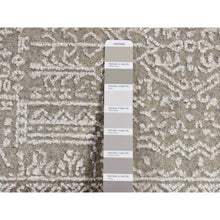 Load image into Gallery viewer, 5&#39;9&quot;x9&#39; Dorian Gray, Wool And Plant Based Silk, Fine Jacquard Hand Loomed, Tone On Tone, Oriental Rug FWR485868