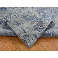 Load image into Gallery viewer, 6&#39;x8&#39;10&quot; Cloud Gray, Hi-low Pile, Abstract Design, Wool And Silk, Soft To The Touch, Hand Knotted, Oriental Rug FWR485880