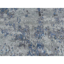 Load image into Gallery viewer, 6&#39;x8&#39;10&quot; Cloud Gray, Hi-low Pile, Abstract Design, Wool And Silk, Soft To The Touch, Hand Knotted, Oriental Rug FWR485880