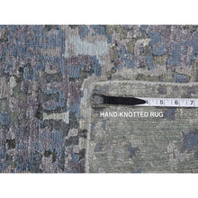 Load image into Gallery viewer, 6&#39;x8&#39;10&quot; Cloud Gray, Hi-low Pile, Abstract Design, Wool And Silk, Soft To The Touch, Hand Knotted, Oriental Rug FWR485880