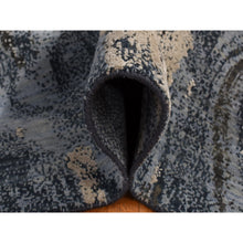 Load image into Gallery viewer, 6&#39;x9&#39;2&quot; Blue, Geological Design, Wool And Pure Silk, Soft To The Touch, Hand Knotted, Oriental Rug FWR485886