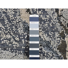 Load image into Gallery viewer, 6&#39;x9&#39;2&quot; Blue, Geological Design, Wool And Pure Silk, Soft To The Touch, Hand Knotted, Oriental Rug FWR485886