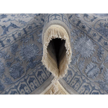 Load image into Gallery viewer, 5&#39;7&quot;x7&#39;10&quot; Silk Gray, Kashan, 250 Kpsi, Half Wool Half Silk, Hand Knotted, Soft To The Touch, Oriental Rug FWR485892
