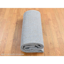 Load image into Gallery viewer, 6&#39;x8&#39;10&quot; Goose Gray, Flat Pile With Raised Silk, Hand Knotted, Tone On Tone, Oriental Rug FWR485904
