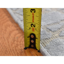 Load image into Gallery viewer, 6&#39;x8&#39;10&quot; Goose Gray, Flat Pile With Raised Silk, Hand Knotted, Tone On Tone, Oriental Rug FWR485904