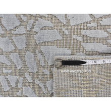 Load image into Gallery viewer, 6&#39;x8&#39;10&quot; Goose Gray, Flat Pile With Raised Silk, Hand Knotted, Tone On Tone, Oriental Rug FWR485904