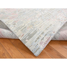 Load image into Gallery viewer, 5&#39;9&quot;x9&#39;3&quot; Pearl White, The Pastel Collection, Silk With Textured Wool, Hand Knotted, Oriental Rug FWR485916