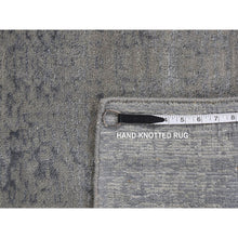 Load image into Gallery viewer, 6&#39;x9&#39; Ash Gray, Muted Tone On Tone, Wool And Silk, Hand Loomed, Oriental Rug FWR485988