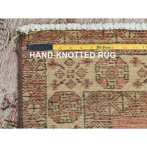 3'9"x6'1" Vanilla Ice White, Fragment, Great Condition, Pure Wool, Hand Knotted, Faded Out, Worn Down, Cropped Thin, Ends And Sides Secured Professionally And Cleaned, Persian Vintage Oriental Rug FWR1416