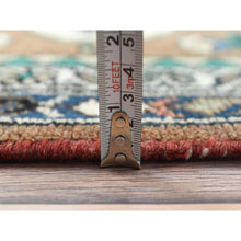 Load image into Gallery viewer, 3&#39;7&quot;x9&#39;9&quot; Almond Brown, Distressed Look Worn Wool Hand Knotted, Vintage Persian Lilahan Sheared Low, Wide Runner Oriental Rug FWR486366