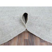 Load image into Gallery viewer, 6&#39;5&quot;x9&#39;4&quot; Gray Vintage Persian Tabriz Hand Knotted Worn Wool, Sheared Low Distressed Look, Shabby Chic Oriental Rug FWR486666