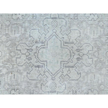 Load image into Gallery viewer, 6&#39;5&quot;x9&#39;4&quot; Gray Vintage Persian Tabriz Hand Knotted Worn Wool, Sheared Low Distressed Look, Shabby Chic Oriental Rug FWR486666