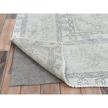 Load image into Gallery viewer, 9&#39;7&quot;x13&#39;2&quot; Beige Hand Knotted Vintage Persian Tabriz Worn Wool, Sheared Low Distressed Look, Shabby Chic Oriental Rug FWR486750