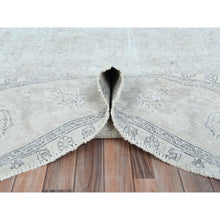 Load image into Gallery viewer, 9&#39;7&quot;x13&#39;2&quot; Beige Hand Knotted Vintage Persian Tabriz Worn Wool, Sheared Low Distressed Look, Shabby Chic Oriental Rug FWR486750