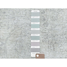 Load image into Gallery viewer, 9&#39;7&quot;x13&#39;2&quot; Beige Hand Knotted Vintage Persian Tabriz Worn Wool, Sheared Low Distressed Look, Shabby Chic Oriental Rug FWR486750