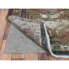 Load image into Gallery viewer, 3&#39;1&quot;x10&#39;1&quot; Rich Red, Worn Wool Hand Knotted, Vintage Persian Serab Cropped Thin Distressed Look, Runner Oriental Rug FWR487116