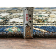 Load image into Gallery viewer, 6&#39;6&quot;x9&#39;6&quot; Brown, Vintage Persian Hamadan Cropped Thin, Distressed Look Worn Wool Hand Knotted, Oriental Rug FWR487164