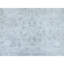 Load image into Gallery viewer, 9&#39;7&quot;x12&#39;6&quot; Ivory Hand Knotted Cropped Thin, Worn Wool, Distressed Look Old Persian Kerman Oriental Rug FWR487482