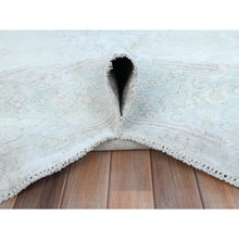 Load image into Gallery viewer, 9&#39;8&quot;x12&#39;10&quot; Beige Hand Knotted Worn Wool, Cropped Thin Distressed Look Vintage Persian Kerman Oriental Rug FWR487488