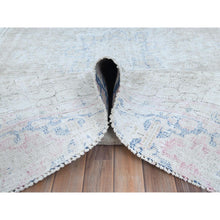 Load image into Gallery viewer, 8&#39;7&quot;x12&#39; Beige Hand Knotted Worn Wool, Cropped Thin, Distressed Look Vintage Persian Kerman Oriental Rug FWR487494