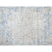 Load image into Gallery viewer, 8&#39;7&quot;x12&#39; Beige Hand Knotted Worn Wool, Cropped Thin, Distressed Look Vintage Persian Kerman Oriental Rug FWR487494