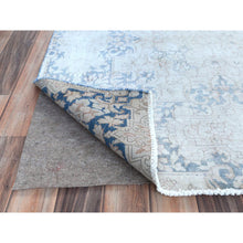 Load image into Gallery viewer, 9&#39;x12&#39; Ivory Semi Antique Persian Kerman Worn Wool, Sheared Low, Hand Knotted Distressed Look Oriental Rug FWR487524