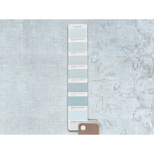 Load image into Gallery viewer, 9&#39;x12&#39; Ivory Semi Antique Persian Kerman Worn Wool, Sheared Low, Hand Knotted Distressed Look Oriental Rug FWR487524